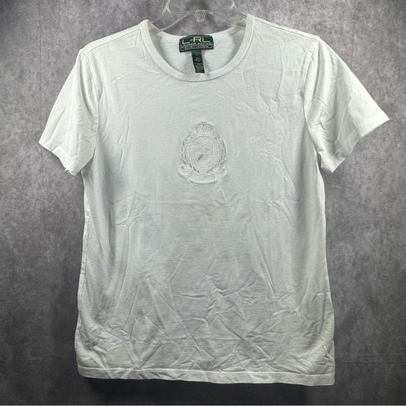 Ralph Lauren Tops - Lauren Active Ralph Lauren Women’s White Short Sleeve Tee‎ with Embossed Design